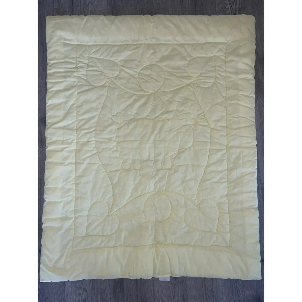 Vintage The Red Calliope‎ Lamb Baby Blanket Comforter Plaid Pink, Yellow & Blue
